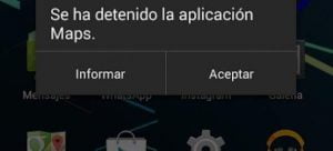 maps se ha detenido